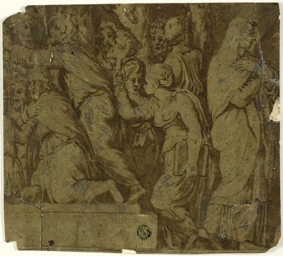 Histoire de Niobé : Adorateurs ; Latone - Polidoro da Caravaggio