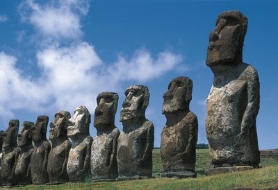 Statues Moai, Parc national de Rapa Nui, Île de Pâques, Chili - Polynesian Polynesian