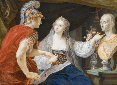Cléopâtre montre à Octave le buste de César - Pompeo Girolamo Batoni