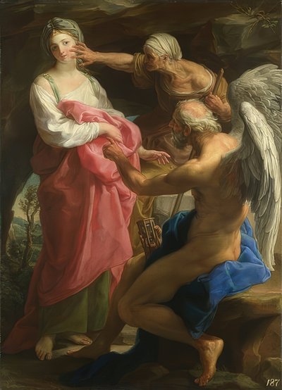 Le temps ordonne à la vieillesse de détruire la beauté. 1746 - Pompeo Girolamo Batoni
