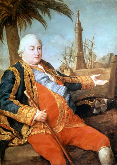 Portrait du Chevalier Pierre André de Suffren de Saint-Tropez, bailli de Suffren (1729-1788). Peinture de Girolamo Pompeo Batoni (1708-1787). Musée des Châteaux de Versailles - Pompeo Girolamo Batoni