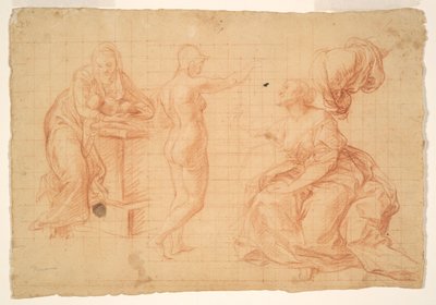 Studien für "Herkules an der Weggabelung" und für die "Geburt Christi" - Pompeo Girolamo Batoni