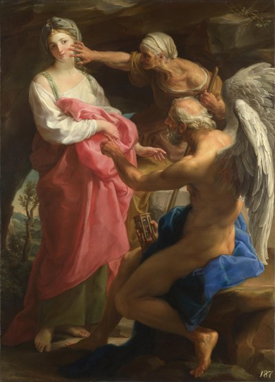 Le Temps ordonne à la Vieillesse de détruire la Beauté, 1746 - Pompeo Girolamo Batoni
