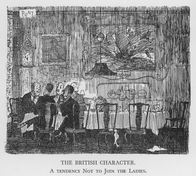 Le caractère britannique, tendance à ne pas rejoindre les dames - Pont