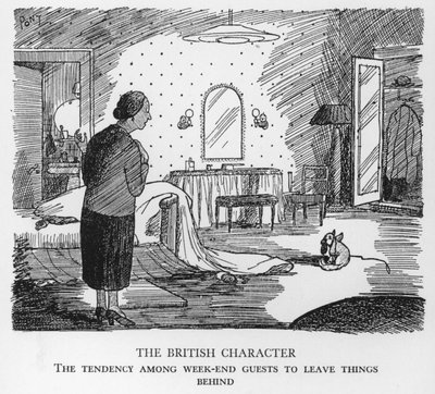 Le caractère britannique, La tendance des invités du week-end à oublier des choses - Pont