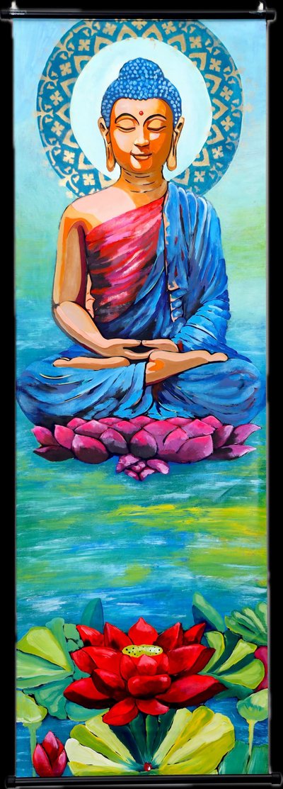 Bouddha serein au lotus - Poonam Choudhary