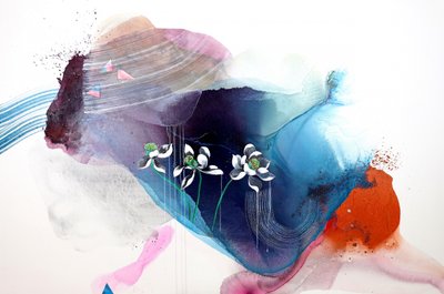 Abstrait floral serein - Poonam Choudhary