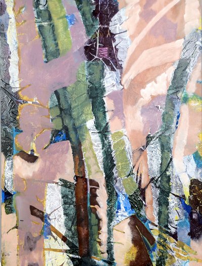 Abstrait texturé inspiré de la forêt - Poonam Choudhary