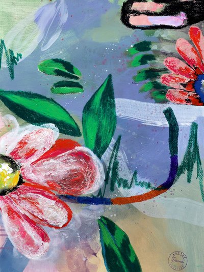 Fleurs abstraites aux couleurs vives - Poonam Choudhary