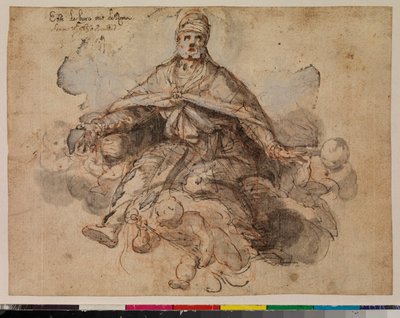 Apothéose de Saint Augustin, recto, 1675-99 - Portuguese School