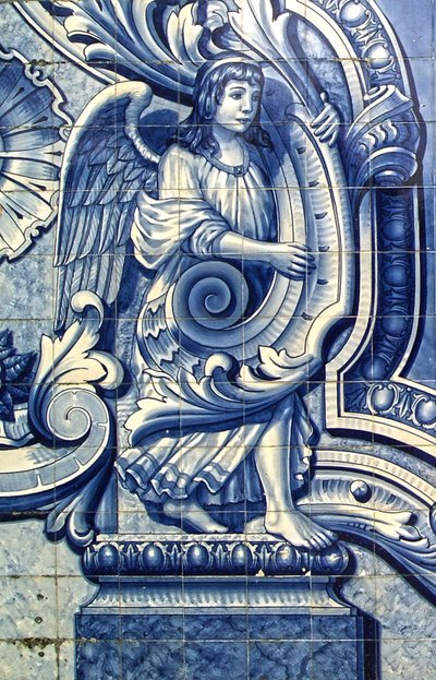Panneau décoratif représentant un ange, Lamego, Portugal. 1738 - Portuguese School