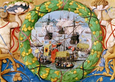 Fête de la flotte portugaise, illustration de Lettura Nova par Alem Douro, 1513 - Portuguese School