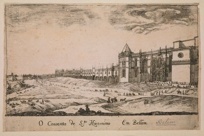 Monastère des Hiéronymites dans le quartier de Belém, Portugal 1662 - Portuguese School