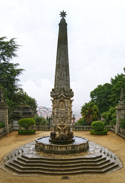Santuário de Nossa Senhora dos Remédios obélisque, Lamego, Portugal. 1738 - Portuguese School