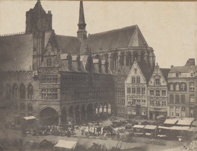Place du Marché à Ypres, ca. 1851 - Possibly by Louis Désiré Blanquart évrard.