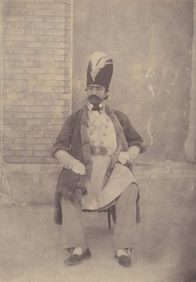 Naser al-Din Shah, vers 1855-1858 - Possibly by Luigi Pesce.