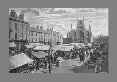 Place du marché, Selby, vers 1900 - Poulton and Co