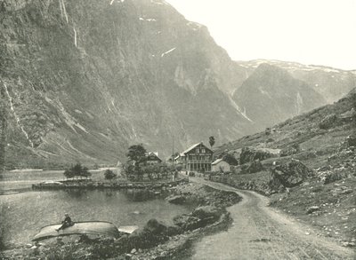 Station de téléphone et hôtels, Gudvangen, Norvège, 1895 - Poulton and Co