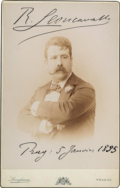 Ruggiero Leoncavallo 1858-1919, 1895 - Prague . Photo studio Jan F.
