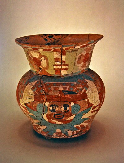Vase décoré, culture de Teotihuacan (céramique) - Pre Columbian Pre Columbian