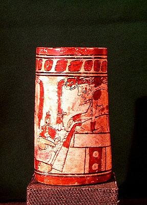 Vase cylindrique, Maya, VIIe-VIIIe siècle - Pre Columbian Pre Columbian