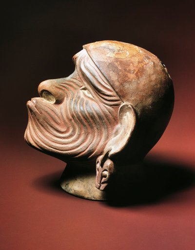 Tête masculine de Trujillo, culture Moche, civilisation précolombienne, 4-9e siècle - Pre Columbian Pre Columbian
