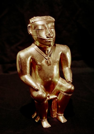 Art précolombien, civilisation Quimbaya (Colombie) : statuette d