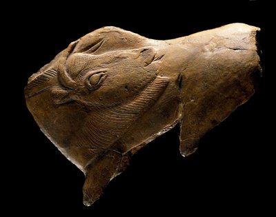 Bison se levant (sculpture en bois de renne de l