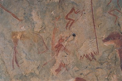 Figures humaines et animales (peinture rupestre) - Prehistoric Prehistoric