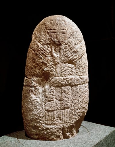 Préhistoire : statuette menhir. Âge de pierre, néolithique. Saint Germain en Laye, Musée des antiquités nationales - Prehistoric Prehistoric