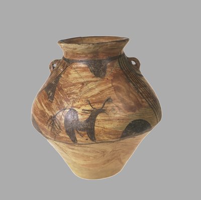 Amphore avec peinture zoomorphe, 3800-3600 av. J.-C. - Prehistoric Russian Culture