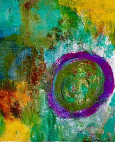Cercle abstrait aux couleurs vives - Preston Harmon