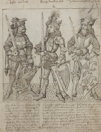 Josué, Roi David et Judas Maccabée - Primary Master of the Strassburg Chronicle