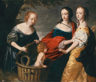 Portrait allégorique de trois dames et un enfant comme La Découverte d