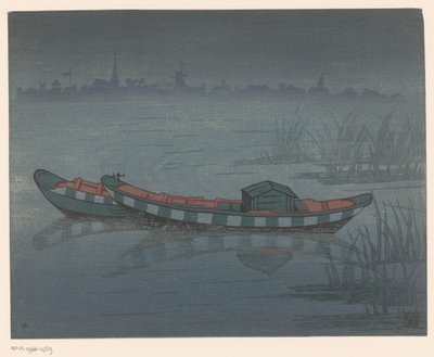 Deux barques à rames - Prosper Alphonse Isaac