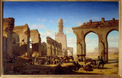 Ruines de la mosquée du calife Al Hakim au Caire - Prosper Georges Antoine Marilhat