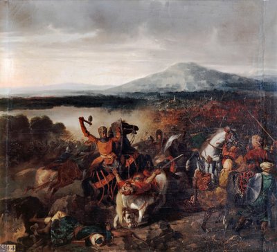 Roger Ier de Sicile à la bataille de Cerami en 1061 - Prosper Lafaye or Lafait