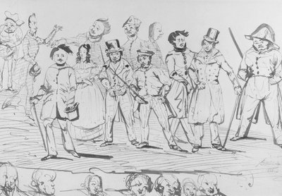 Honoré de Balzac (1799-1850) avec les personnages de 