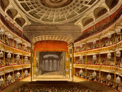 Nouveau théâtre de Covent Garden, de Microcosm of London, 1810 par R. Ackermann - Pugin and Rowlandson