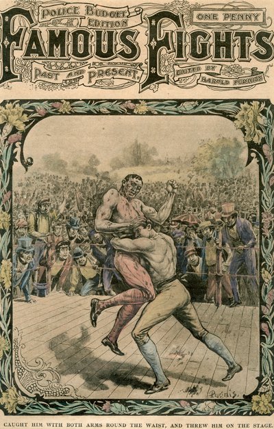 Attrapé par la taille et jeté sur la scène, c1890-c1909 - Pugnis