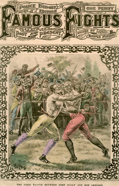 La première bataille entre John Gully et Bob Gregson, 1807 fin 19ème ou début 20ème siècle - Pugnis
