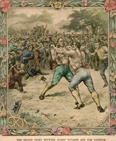 Le deuxième combat entre Harry Paulson et Tom Paddock, 1851 fin XIXe ou début XXe siècle - Pugnis