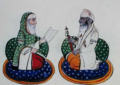 Fakir Nur-ud-din et Sardar Atar Singh, vers 1890 - Punjabi School