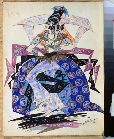 Dessin de costume pour le ballet "Petrouchka" de Igor Stravinski - Dessin de Pyotr Boborykin - Pyotr Boborykin