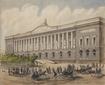 La Bibliothèque publique impériale à Saint-Pétersbourg, années 1840 - Pyotr Fyodorovich Borel
