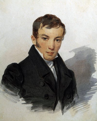 Portrait de Vassili Joukovski, poète russe - Pyotr Fyodorovich Sokolov