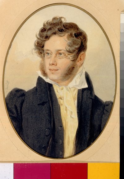 Portrait du Prince Piotr Andreievitch Viazemski (1792-1878), poète russe - Pyotr Fyodorovich Sokolov