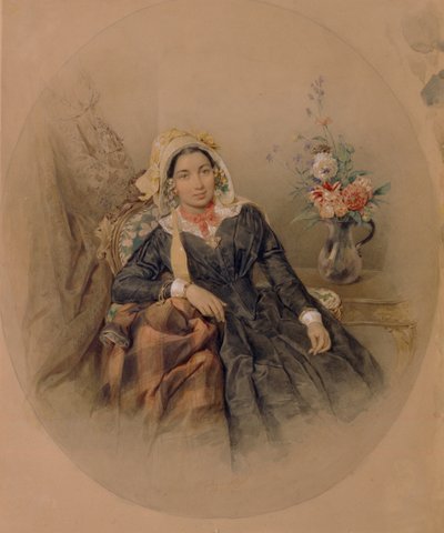 Portrait de la baronne Iuliania Ivanovna Klodt von Jürgensburg, 1845 - Pyotr Fyodorovich Sokolov