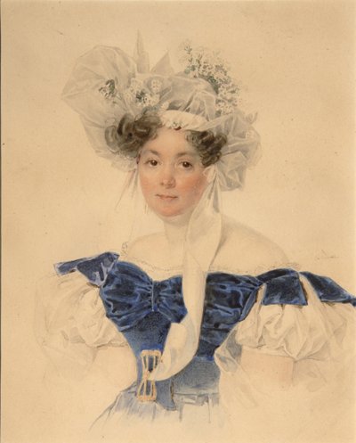 Portrait de la comtesse Varvara Sergeyevna Golitsyna 1794-1875, née Rumyantseva-Kagulska, milieu des années 1830 - Pyotr Fyodorovich Sokolov