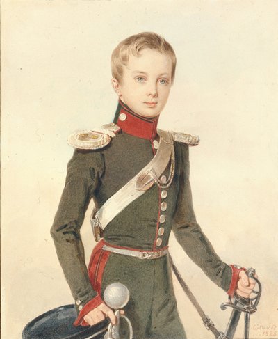 Portrait du prince héritier Alexandre Nikolaïevitch 1818-1881, 1828 - Pyotr Fyodorovich Sokolov